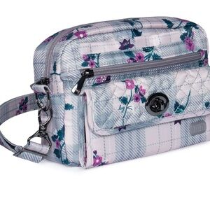 Lug Switch Convertible Crossbody Plaid Floral Pearl